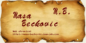 Maša Bećković vizit kartica